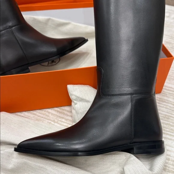 Hermes Lizzy Jumping Black Over the Knee Boots - Picture 5 of 5